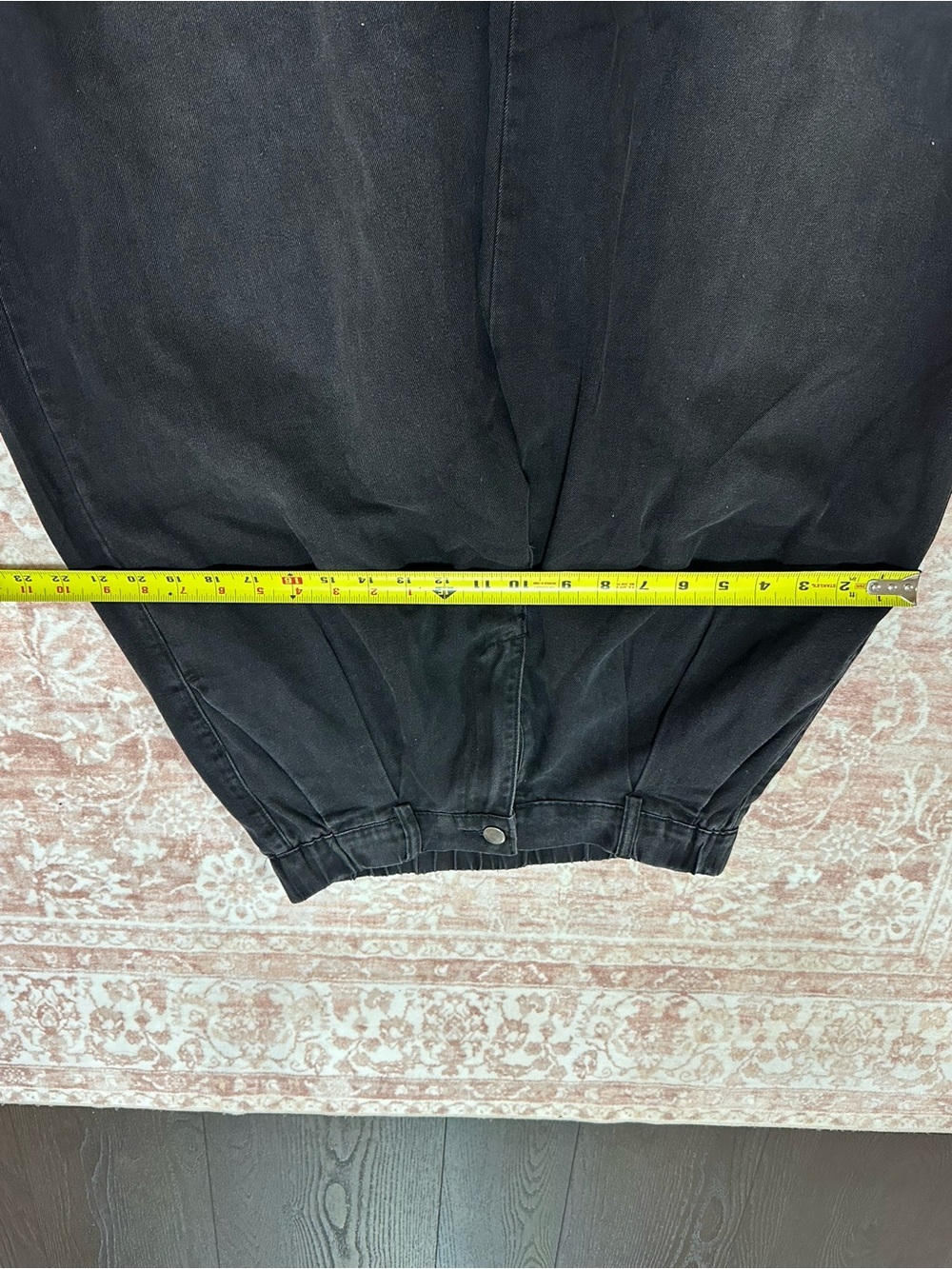 Oversized Wide Leg Black Jeans  - 33” Inseam High-Waist - Picture 8 of 15